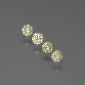 Pedras preciosas de diamante amarelo natural de  ct, corte redondo, SI