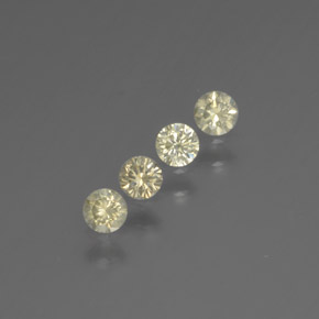 Pedras preciosas de diamante amarelo natural de  ct, corte redondo, SI