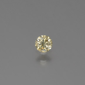 Diamante amarelo natural 0,09ct, corte redondo, SI