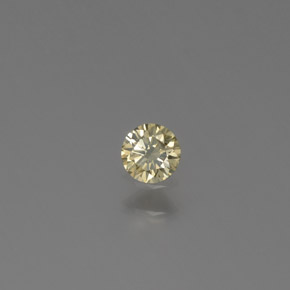 Diamante amarelo natural 0,09ct, corte redondo, SI