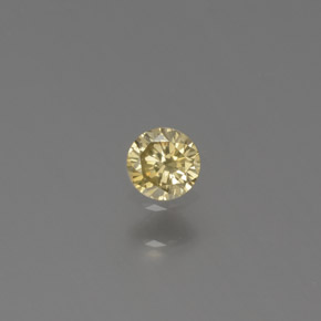 Diamante amarelo natural 0,08ct, corte redondo, SI