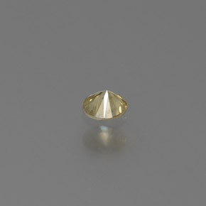 Diamante amarelo natural 0,08ct, corte redondo, SI