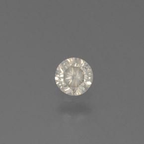 Diamante amarelo natural 0,14ct, corte redondo, SI