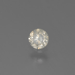 Diamante amarelo natural 0,14ct, corte redondo, SI