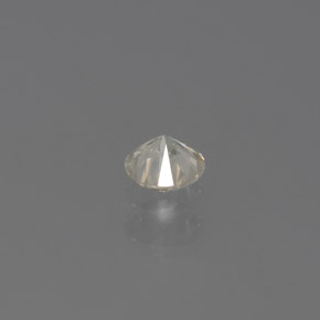Diamante amarelo natural 0,14ct, corte redondo, SI