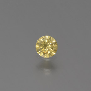 Diamante amarelo natural 0,09ct, corte redondo, SI