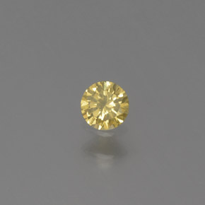 Diamante amarelo natural 0,09ct, corte redondo, SI