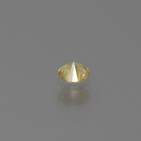 Diamante amarelo natural 0,09ct, corte redondo, SI
