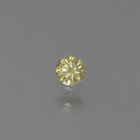 Diamante amarelo natural 0,06ct, corte redondo, SI