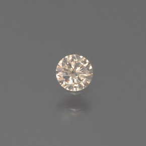 Diamante champanhe Natural 0.10ct, Corte Redondo, SI
