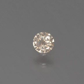 Diamante champanhe Natural 0.10ct, Corte Redondo, SI