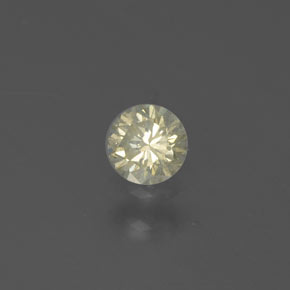Diamante amarelo natural 0,15ct, corte redondo, SI