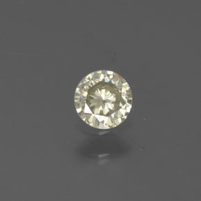 Diamante amarelo natural 0,15ct, corte redondo, SI
