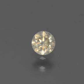 Diamante amarelo natural 0,16ct, corte redondo, SI