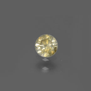 Diamante amarelo natural 0,17ct, corte redondo, SI