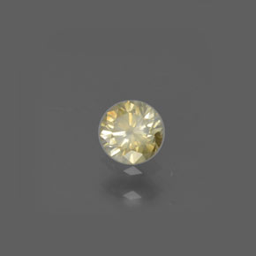 Diamante amarelo natural 0,17ct, corte redondo, SI