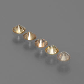 Pedras preciosas de diamante amarelo natural de  ct, corte redondo, SI