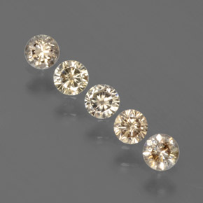 Pedras preciosas de diamante ouro natural de  ct, corte redondo, SI
