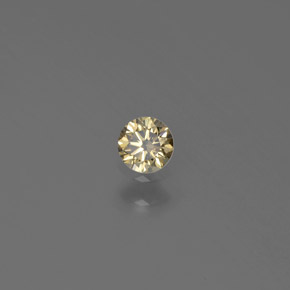 Diamante amarelo natural 0,12ct, corte redondo, SI