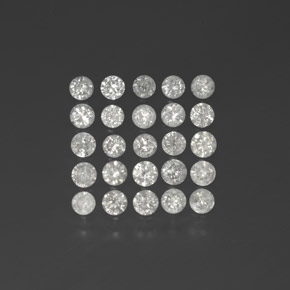 Pedras preciosas de diamante branco natural de  ct, corte redondo, SI