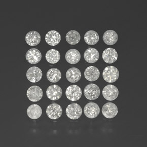 Pedras preciosas de diamante branco natural de  ct, corte redondo, SI