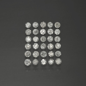 Pedras preciosas de diamante branco natural de  ct, corte redondo, SI