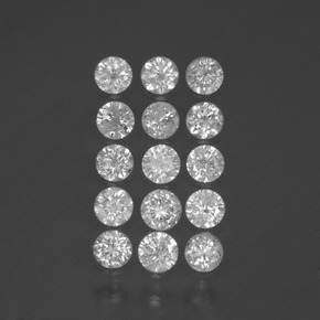 Pedras preciosas de diamante branco natural de  ct, corte redondo, SI