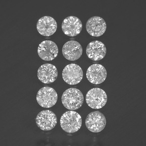 Pedras preciosas de diamante branco natural de  ct, corte redondo, SI