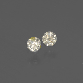 Pedras preciosas de diamante amarelo natural de  ct, corte redondo, SI