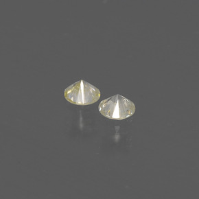 Pedras preciosas de diamante amarelo natural de  ct, corte redondo, SI