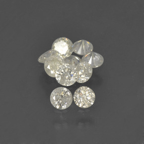 Pedras preciosas de diamante branco natural de  ct, corte redondo, SI
