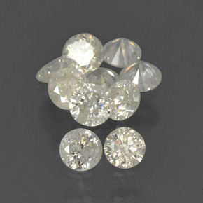 Pedras preciosas de diamante branco natural de  ct, corte redondo, SI