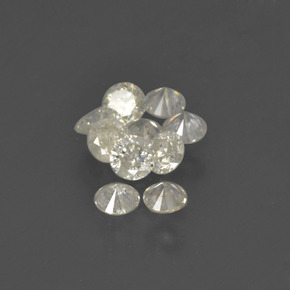 Pedras preciosas de diamante branco natural de  ct, corte redondo, SI