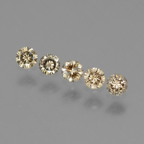 Pedras preciosas de diamante marrom natural de  ct, corte redondo, VS-SI