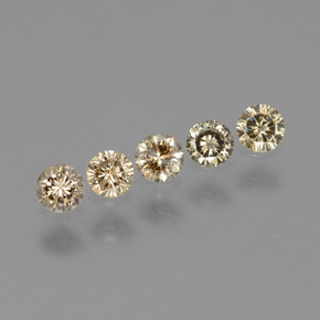 Pedras preciosas de diamante marrom natural de  ct, corte redondo, VS-SI