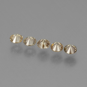 Pedras preciosas de diamante marrom natural de  ct, corte redondo, VS-SI
