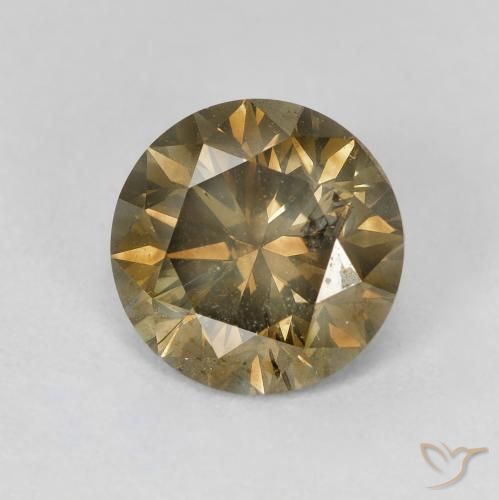 2.10ct Natural Umber Brown Diamante, Redondo, VS-SI