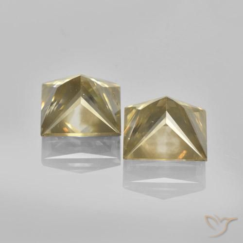 Pedras preciosas de Diamante champanhe natural de 3.45 ct, Quadrado, VS-SI