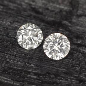 Pedras preciosas de Diamante Branco natural de  ct, Corte Redondo, VS