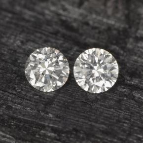 Pedras preciosas de Diamante Branco natural de  ct, Corte Redondo, VS