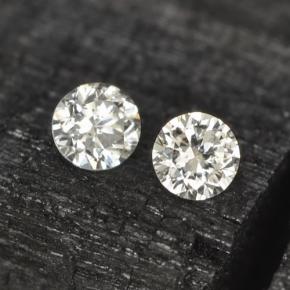 Pedras preciosas de Diamante Branco natural de  ct, Corte Redondo, VS