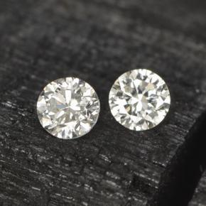 Pedras preciosas de Diamante Branco natural de  ct, Corte Redondo, VS