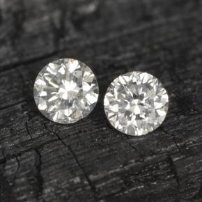 Pedras preciosas de Diamante Branco natural de  ct, Corte Redondo, VS