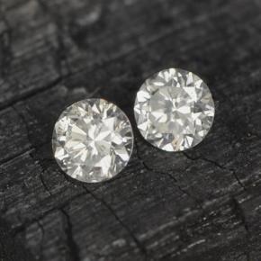 Pedras preciosas de Diamante Branco natural de  ct, Corte Redondo, VS