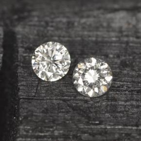 Pedras preciosas de diamante branco natural de 0,05 ct, corte redondo, VS