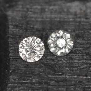 Pedras preciosas de diamante branco natural de 0,05 ct, corte redondo, VS
