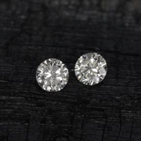 Pedras preciosas de diamante branco natural de  ct, corte redondo, VS