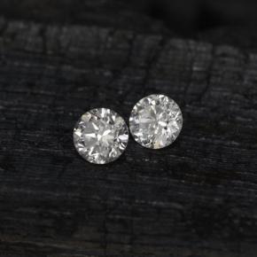 Pedras preciosas de diamante branco natural de  ct, corte redondo, VS