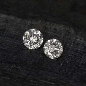 Pedras preciosas de diamante branco natural de 0,05 ct, corte redondo, VS