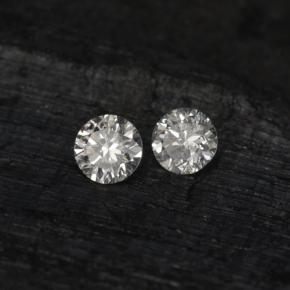 Pedras preciosas de diamante branco natural de 0,05 ct, corte redondo, VS
